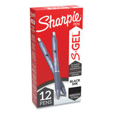 Sharpie® S-Gel™ S-gel Fashion Barrel Gel Pen, Retractable, Medium 0.7 Mm, Black Ink, Frost Blue Barrel, Dozen freeshipping - TVN Wholesale 