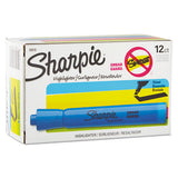 Sharpie® Tank Style Highlighters, Blue Ink, Chisel Tip, Blue Barrel, Dozen freeshipping - TVN Wholesale 
