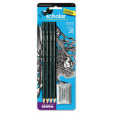 Prismacolor® Scholar Graphite Pencil Set, 2 Mm, Assorted Lead Hardness Ratings, Black Lead, Dark Green Barrel, 4-set freeshipping - TVN Wholesale 