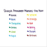 Sharpie® Fine Tip Permanent Marker, Fine Bullet Tip, Black, Dozen freeshipping - TVN Wholesale 