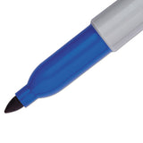 Sharpie® Fine Tip Permanent Marker, Fine Bullet Tip, Blue, Dozen freeshipping - TVN Wholesale 