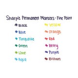 Sharpie® Fine Tip Permanent Marker, Fine Bullet Tip, Assorted Colors, 12-set freeshipping - TVN Wholesale 