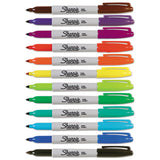 Sharpie® Fine Tip Permanent Marker, Fine Bullet Tip, Assorted Colors, 12-set freeshipping - TVN Wholesale 