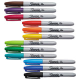 Sharpie® Fine Tip Permanent Marker, Fine Bullet Tip, Assorted Colors, 12-set freeshipping - TVN Wholesale 