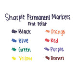 Sharpie® Fine Tip Permanent Marker, Fine Bullet Tip, Assorted Colors, 8-set freeshipping - TVN Wholesale 