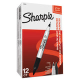 Sharpie® Twin-tip Permanent Marker, Extra-fine-fine Bullet Tips, Black, Dozen freeshipping - TVN Wholesale 