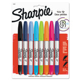 Sharpie® Twin-tip Permanent Marker, Extra-fine-fine Bullet Tips, Assorted Colors, 8-set freeshipping - TVN Wholesale 