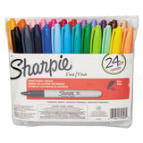 Sharpie® Fine Tip Permanent Marker, Fine Bullet Tip, Assorted Colors, 24-set freeshipping - TVN Wholesale 