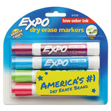 Low-odor Dry-erase Marker, Broad Chisel Tip, Assorted Pastel Colors, 4-set
