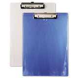 Saunders Plastic Clipboard, 0.5" Capacity, 8.5 X 11 Sheets, Ice Blue freeshipping - TVN Wholesale 