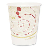 Paper Hot Cups In Symphony Design, Polylined, 6 Oz, Beige-white, 50 Sleeve, 20 Sleeves-carton