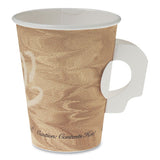 Mistique Polycoated Hot Paper Cup, 8 Oz, Printed, Brown, 50- Sleeve, 20 Sleeves-carton