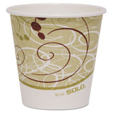 Single-sided Poly Paper Hot Cups In Symphony Design, 10 Oz, 50 Sleeve, 20 Sleeves-carton