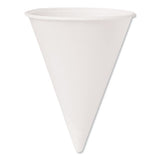 Bare Treated Paper Cone Water Cups, 4.25 Oz, White, 200-bag, 25 Bags-carton