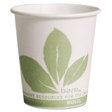 SOLO® Cup Company Bare Eco-forward Paper Treated Water Cups, Cold, 3 Oz, White-green, 100-sleeve, 50 Sleeves-carton freeshipping - TVN Wholesale 