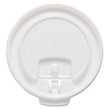 Lift Back And Lock Tab Cup Lids For Foam Cups, Fits 10 Oz Trophy Cups, White, 100-pack