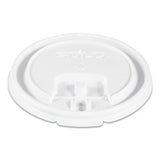 Lift Back And Lock Tab Cup Lids, Fits 10 Oz To 24 Oz Cups, White, 100-sleeve, 10 Sleeves-carton