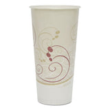 Symphony Treated-paper Cold Cups, 12 Oz, White-beige-red, 100-bag, 20 Bags-carton