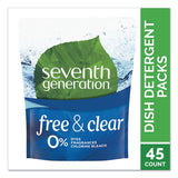 Seventh Generation® Natural Dishwasher Detergent Concentrated Packs, Free And Clear, 45-pack, 8 Packs-carton freeshipping - TVN Wholesale 