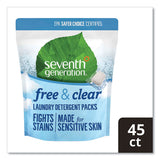 Seventh Generation® Natural Laundry Detergent Packs, Powder, Unscented, 45 Packets-pack freeshipping - TVN Wholesale 