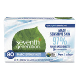 Seventh Generation® Natural Fabric Softener Sheets, Unscented, 80 Sheets-box, 4-carton freeshipping - TVN Wholesale 