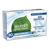 Seventh Generation® Natural Fabric Softener Sheets, Unscented, 80 Sheets-box freeshipping - TVN Wholesale 