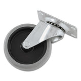 Rubbermaid® Commercial Replacement Non-marking Plate Caster, 4", Black-gray freeshipping - TVN Wholesale 
