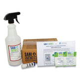 San Jamar® Sani Station Hard Surface Cleaner Kit, 1 Spray Bottle, 1 Tube Chlorine Test Strips, 100 0.5 Oz Packets freeshipping - TVN Wholesale 