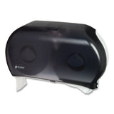 San Jamar® Twin 9" Jumbo Tissue Dispenser, 19 X 5 1-4 X 12, Transparent Black Pearl freeshipping - TVN Wholesale 