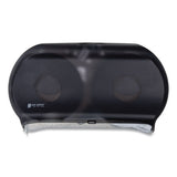 San Jamar® Twin 9" Jumbo Tissue Dispenser, 19 X 5 1-4 X 12, Transparent Black Pearl freeshipping - TVN Wholesale 