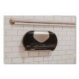 San Jamar® Twin Jumbo Bath Tissue Dispenser,20 1-14x5 7-8x11 9-10, Blk-faux Stainless Steel freeshipping - TVN Wholesale 