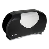 San Jamar® Twin Jumbo Bath Tissue Dispenser,20 1-14x5 7-8x11 9-10, Blk-faux Stainless Steel freeshipping - TVN Wholesale 