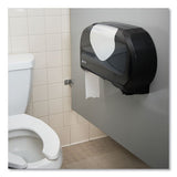 San Jamar® Twin Jumbo Bath Tissue Dispenser,20 1-14x5 7-8x11 9-10, Blk-faux Stainless Steel freeshipping - TVN Wholesale 