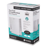 San Jamar® True Fold C-fold-multifold Paper Towel Dispenser, 11.63 X 5 X 14.5, White freeshipping - TVN Wholesale 
