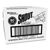 Shout® Wipe And Go Instant Stain Remover, 4.7 X 5.9, 80 Packets-carton freeshipping - TVN Wholesale 