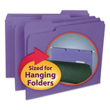 Smead® Interior File Folders, 1-3-cut Tabs, Letter Size, Purple, 100-box freeshipping - TVN Wholesale 