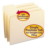 Smead® Reinforced Tab Manila File Folders, 1-3-cut Tabs, Left Position, Letter Size, 11 Pt. Manila, 100-box freeshipping - TVN Wholesale 