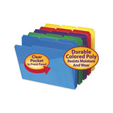 Smead® Poly Colored File Folders With Slash Pocket, 1-3-cut Tabs, Letter Size, Assorted, 30-box freeshipping - TVN Wholesale 