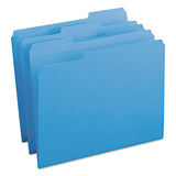 Smead® Reinforced Top Tab Colored File Folders, 1-3-cut Tabs, Letter Size, Blue, 100-box freeshipping - TVN Wholesale 