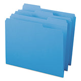 Smead® Reinforced Top Tab Colored File Folders, 1-3-cut Tabs, Letter Size, Blue, 100-box freeshipping - TVN Wholesale 