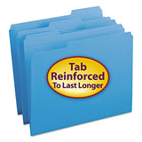 Smead® Reinforced Top Tab Colored File Folders, 1-3-cut Tabs, Letter Size, Blue, 100-box freeshipping - TVN Wholesale 