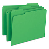 Colored File Folders, 1-3-cut Tabs, Letter Size, Green, 100-box
