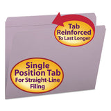 Smead® Reinforced Top Tab Colored File Folders, Straight Tab, Letter Size, Lavender, 100-box freeshipping - TVN Wholesale 
