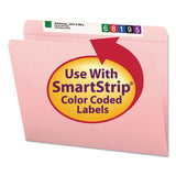 Smead® Reinforced Top Tab Colored File Folders, Straight Tab, Letter Size, Pink, 100-box freeshipping - TVN Wholesale 