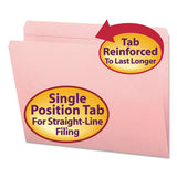 Smead® Reinforced Top Tab Colored File Folders, Straight Tab, Letter Size, Pink, 100-box freeshipping - TVN Wholesale 