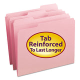 Smead® Reinforced Top Tab Colored File Folders, 1-3-cut Tabs, Letter Size, Pink, 100-box freeshipping - TVN Wholesale 