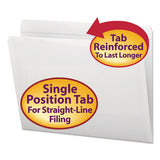 Smead® Reinforced Top Tab Colored File Folders, Straight Tab, Letter Size, White, 100-box freeshipping - TVN Wholesale 