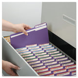 Smead® Reinforced Top Tab Colored File Folders, 1-3-cut Tabs, Letter Size, Purple, 100-box freeshipping - TVN Wholesale 