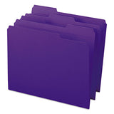 Smead® Reinforced Top Tab Colored File Folders, 1-3-cut Tabs, Letter Size, Purple, 100-box freeshipping - TVN Wholesale 