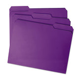 Smead® Reinforced Top Tab Colored File Folders, 1-3-cut Tabs, Letter Size, Purple, 100-box freeshipping - TVN Wholesale 